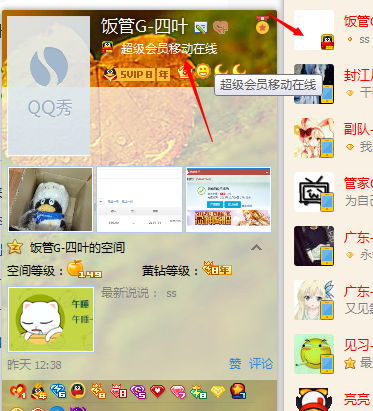 用超级会员设置了全天在线qq不隐身在别人的好友列表里是不是显示的