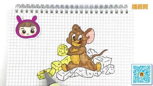 儿童画教程 猫和老鼠-杰瑞吃奶酪 简笔画大全