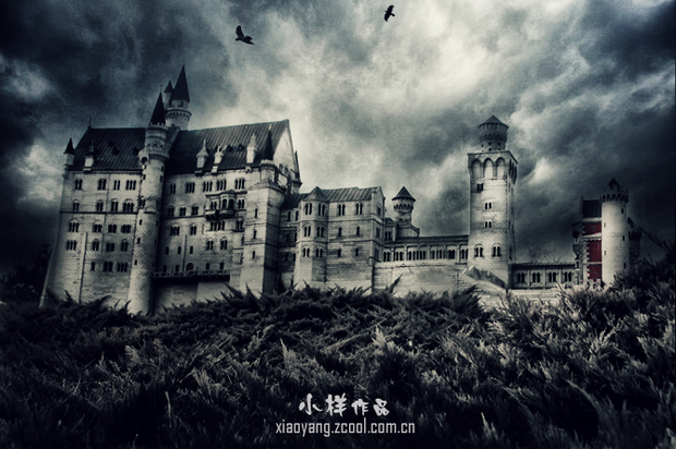 photoshop调出城堡照片哥特式恐怖场景