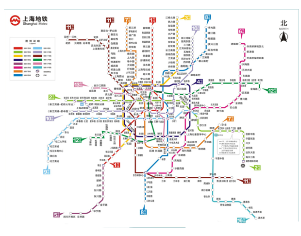 求上海的地铁线路图