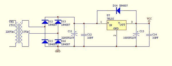 l7805cv稳压电路图