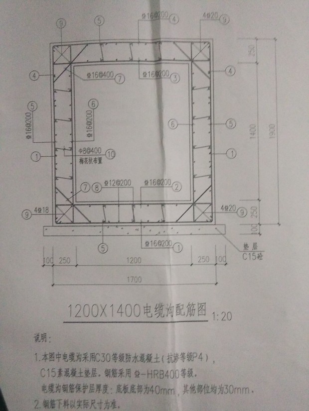 钢筋混凝土电缆井