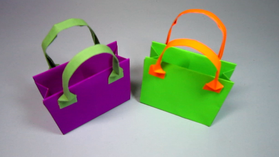 如何折纸包包,简单的手提包折纸教程,diy手工制作