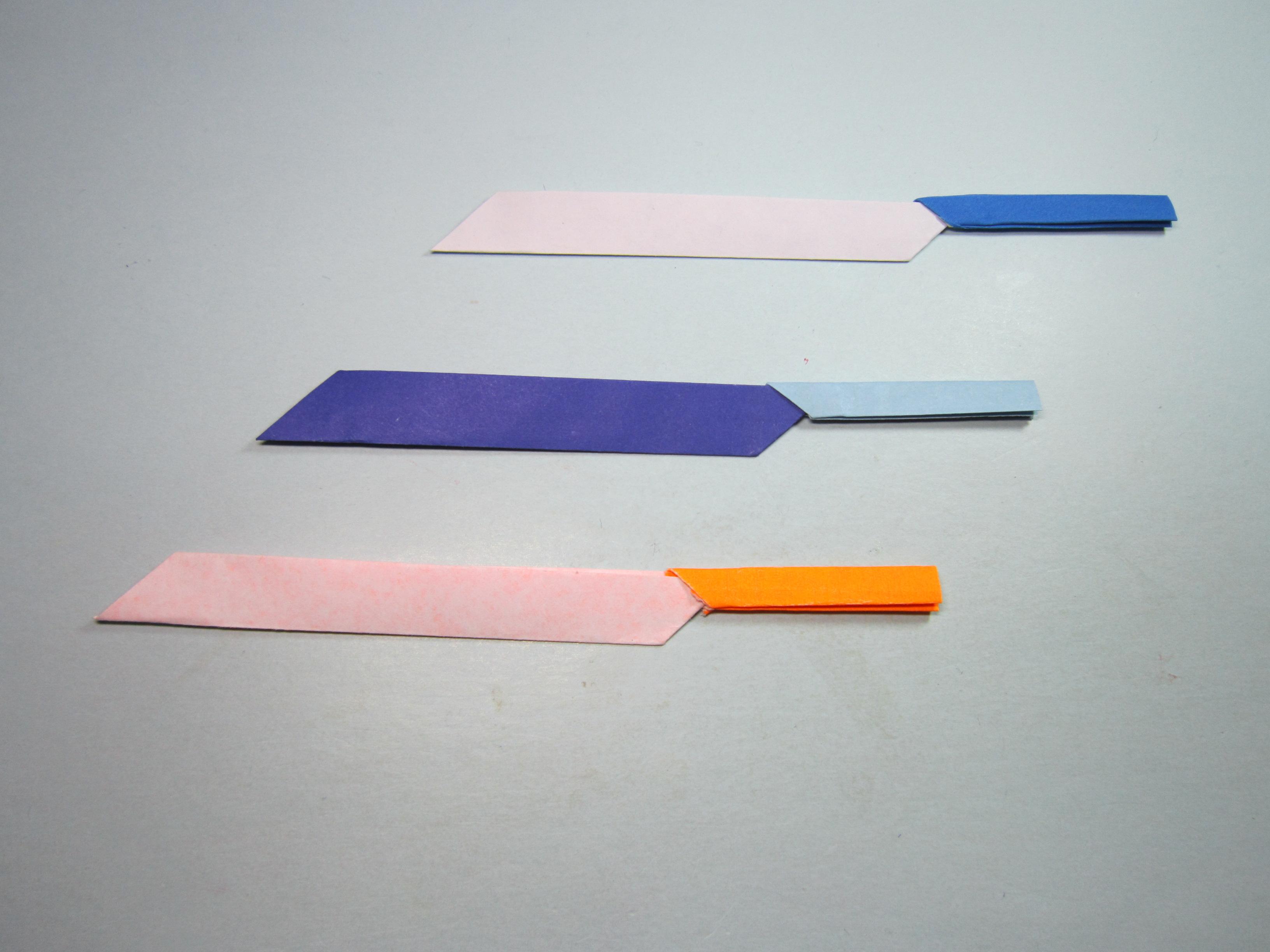 儿童手工折纸水果刀,简单又漂亮小刀的折法教程