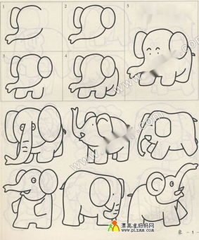 大象怎么画简笔画