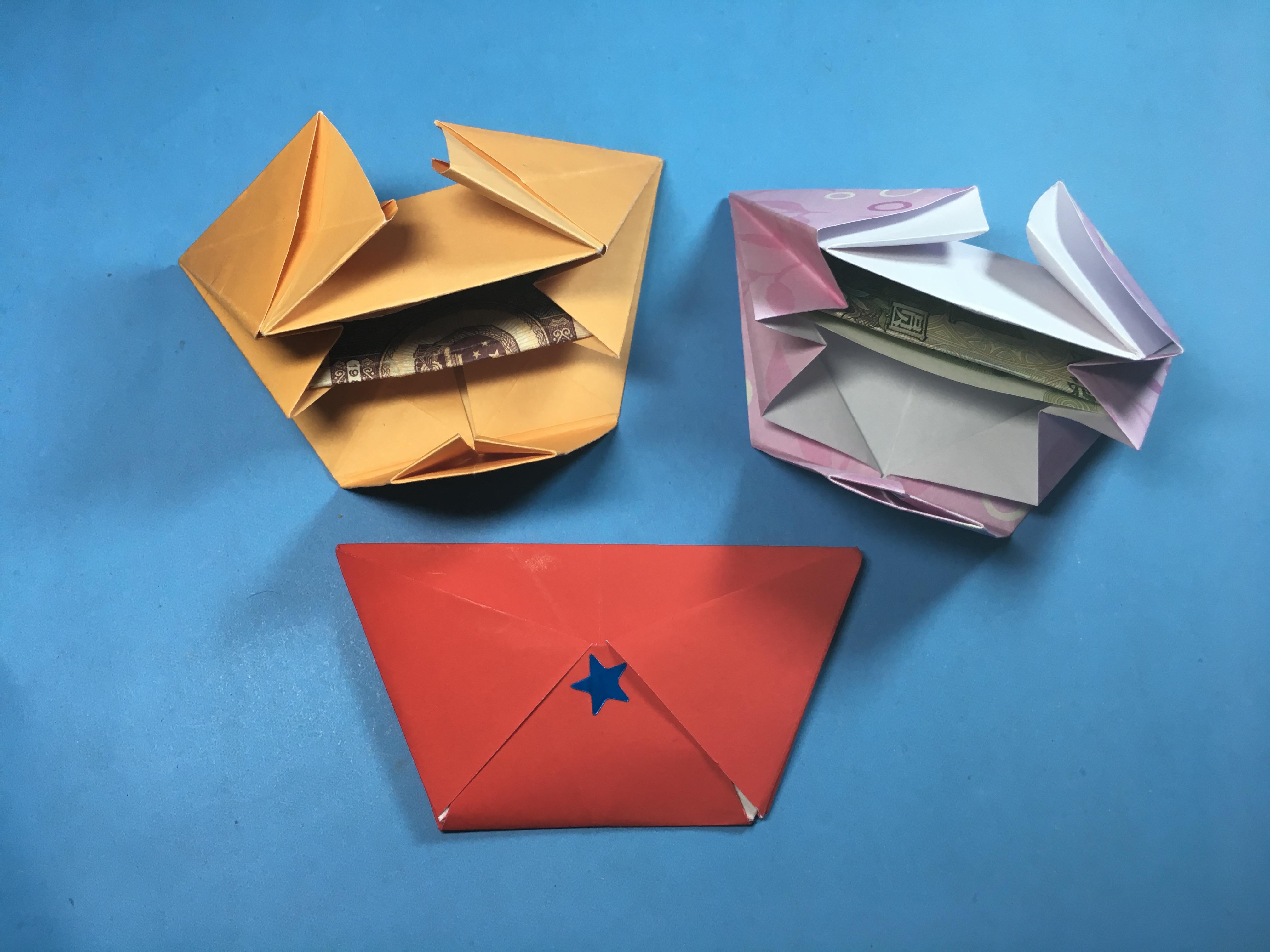 创意diy手工折纸迷你小钱包,一张正方形纸就能折出漂亮的钱包