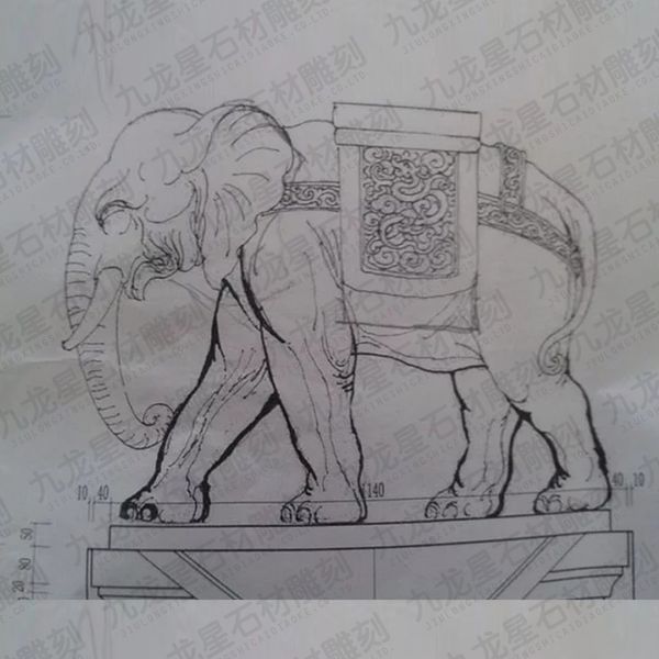 大象比例图纸图纸画手机pdf转图纸cad石雕图片