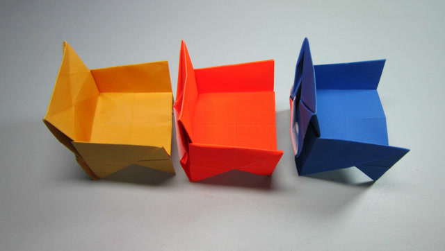 纸艺儿童手工折纸小沙发,看一遍就能学会小椅子的折法