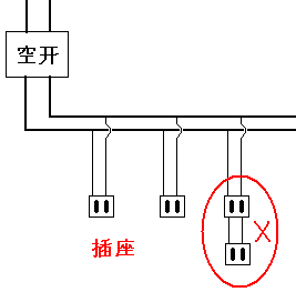 一个空气开关接多个墙壁插座怎么接