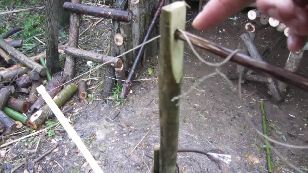 荒野求生技巧,狩猎弹力杆陷阱!