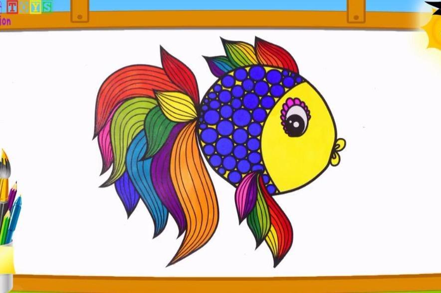 视频:非常简单的儿童绘画视频教程,教孩子们绘制漂亮的金鱼