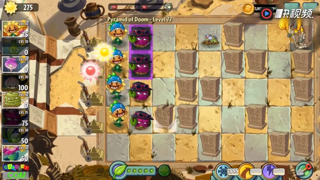 植物大战僵尸2 魔音甜菜 vs 埃及僵尸