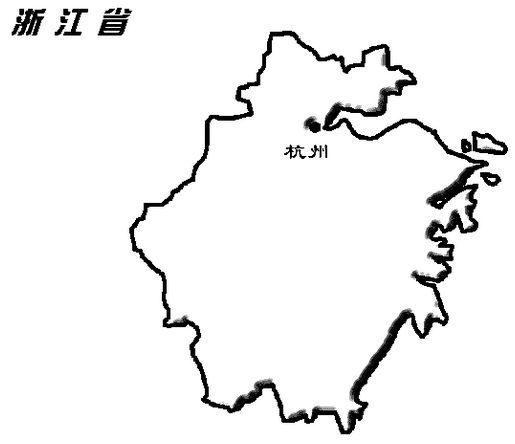 中国各省轮廓黑白图