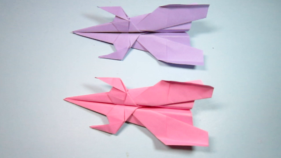 一张纸学会战斗机的折法,方法比较简单,手工折纸飞机