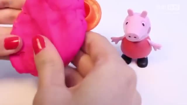 粉红猪小妹太空火箭五角星小动物橡皮泥模具手工制作教程