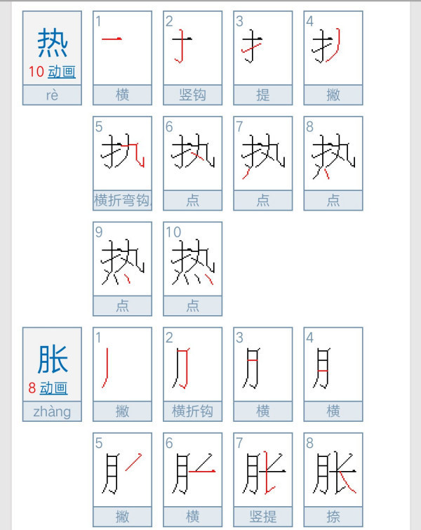 "热胀冷缩"四个字的笔画共有39画.