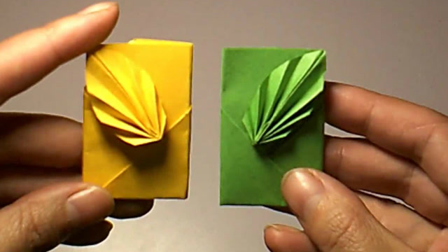 折纸教程简单的树叶信纸
