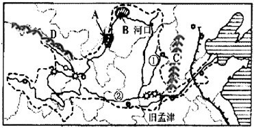 (3)图中新建成的黄河下游最大的水利枢纽是________,其主要作用有