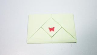 2分钟折纸美丽的信封,普通长方形信封的折法