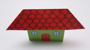 儿童趣味手工折纸,小房子