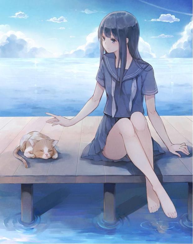 有没有什么动漫里面女生光着脚?要好看,谢谢了