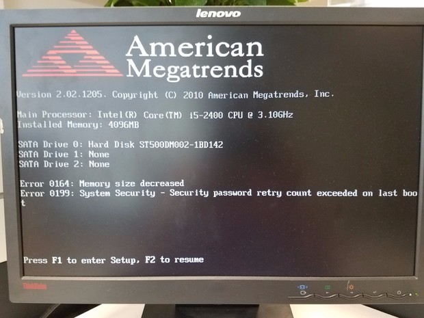 exceeded,hostile 机开机提示:system securty-securty password retry count exceeded