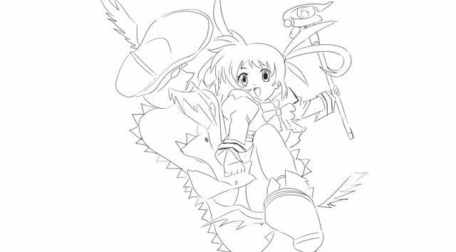 [小林简笔画]绘画动画片《魔法少女奈叶as》中的可爱的奈叶卡通.
