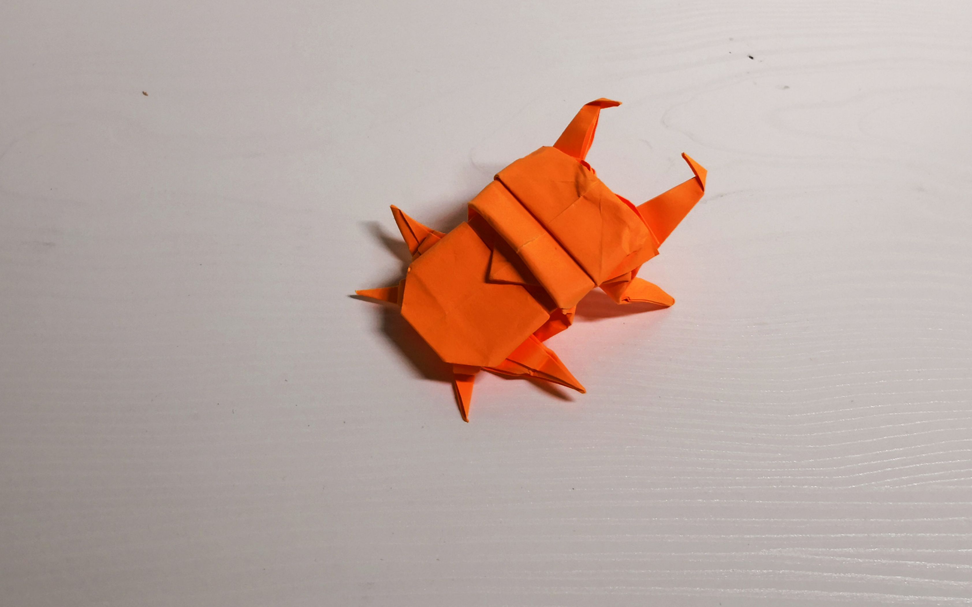 【折纸】锹形虫折纸视频教程,折法简单适合初学者练习
