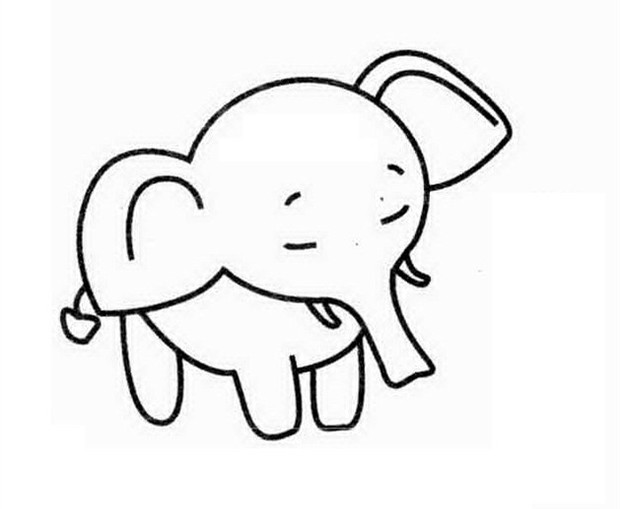 大象简笔画步骤