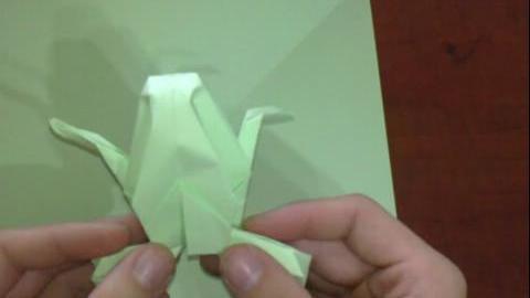 折纸大全◆教你用纸折可吹气青蛙 折法教程视频