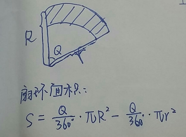 扇环的面积公式是什么?