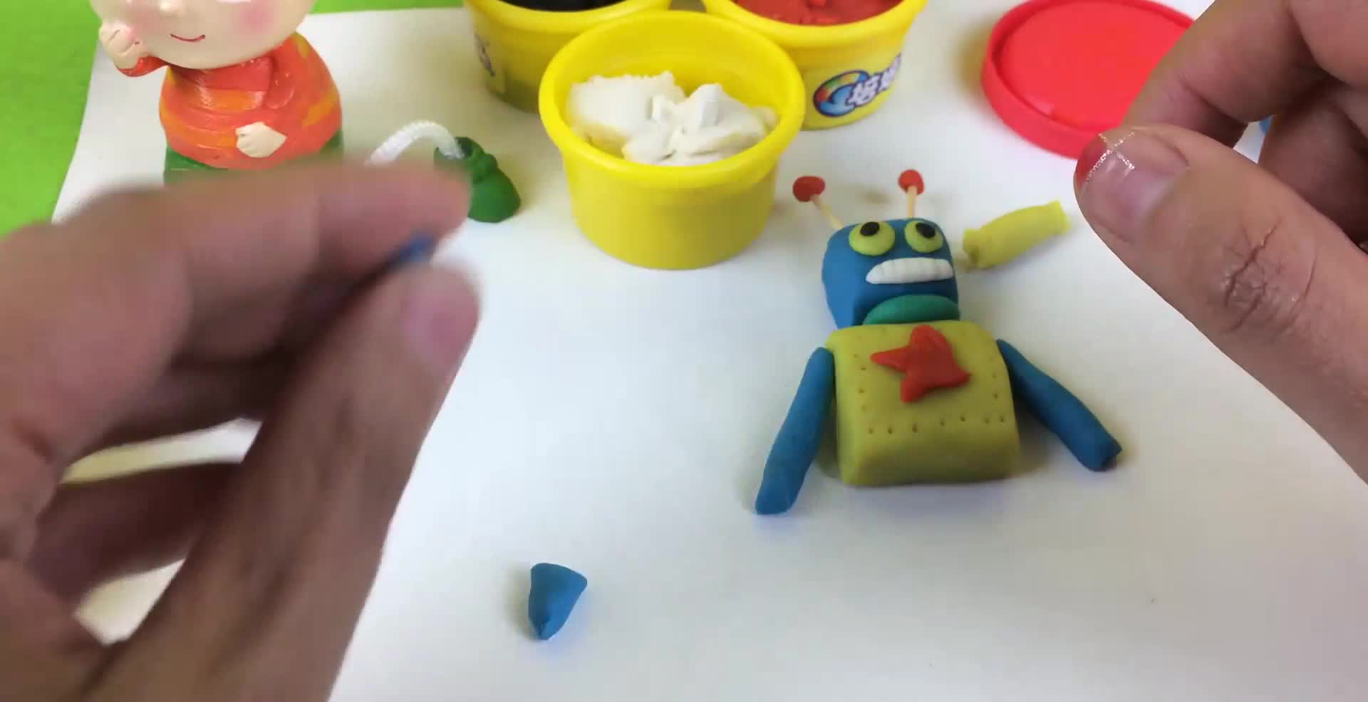 大头儿子橡皮泥制作机器人玩具_培乐多彩泥黏土_473