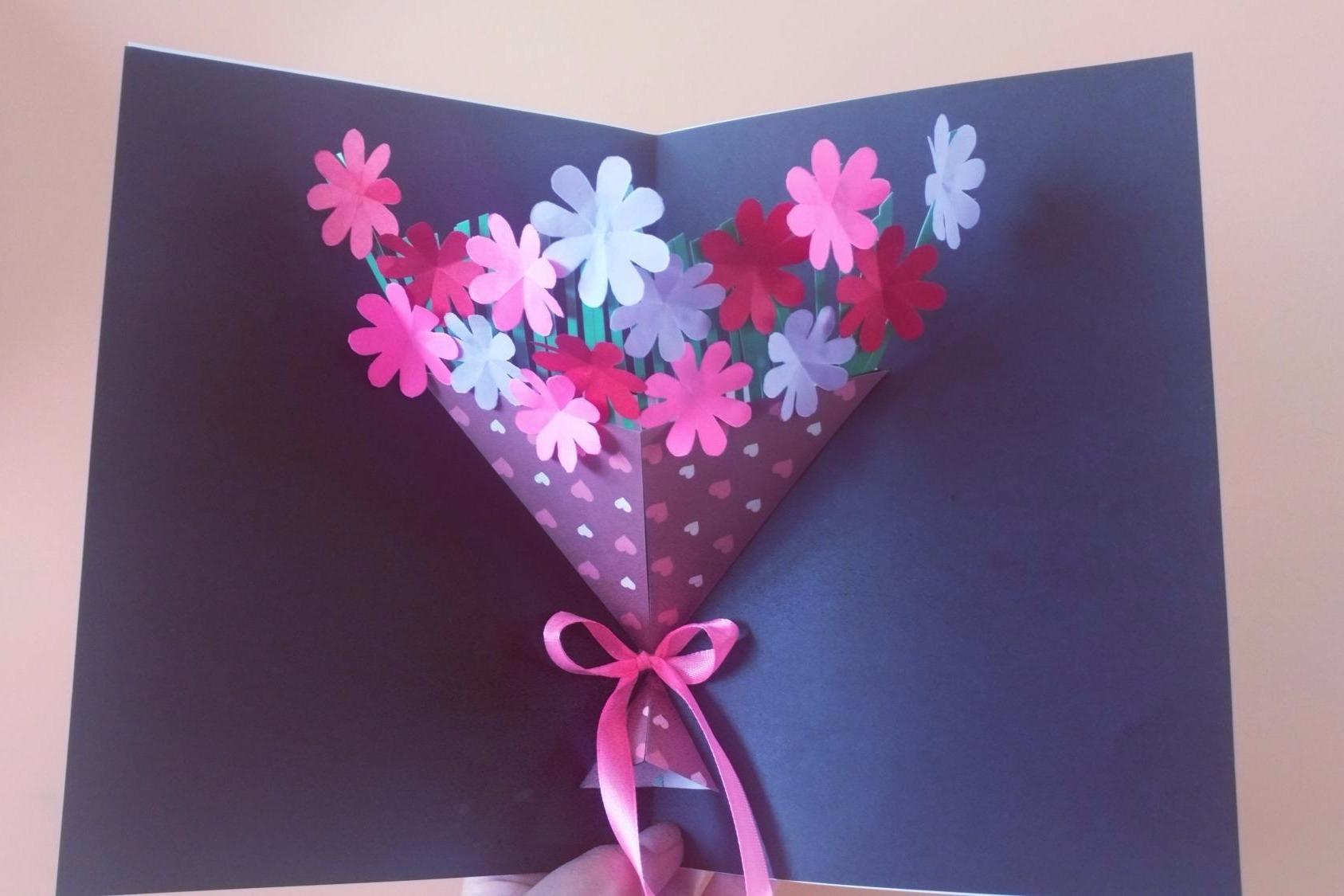 母亲节创意立体花朵折纸贺卡,简单易学有心意,手工折纸视频教程