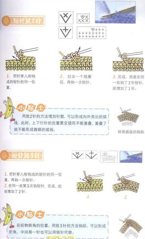 哪位高手知道下面钩针图纸里的符号是什么意思?