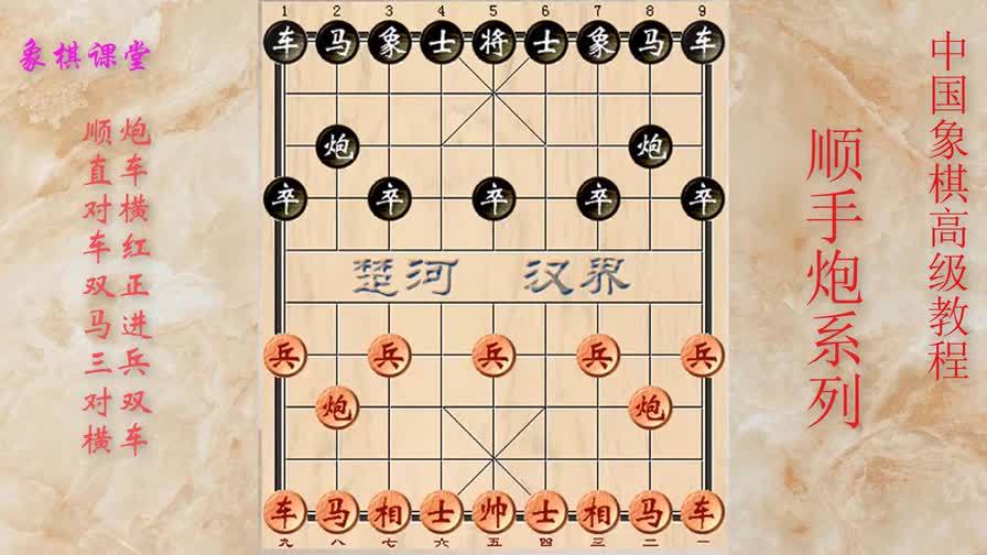 中国象棋高级 教程顺手炮第二节 顺炮直车双正马进三兵对双横车