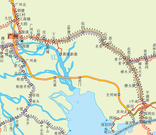 广州北站有没有高铁到东莞樟木头站