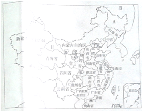 读中国行政区划图,回答