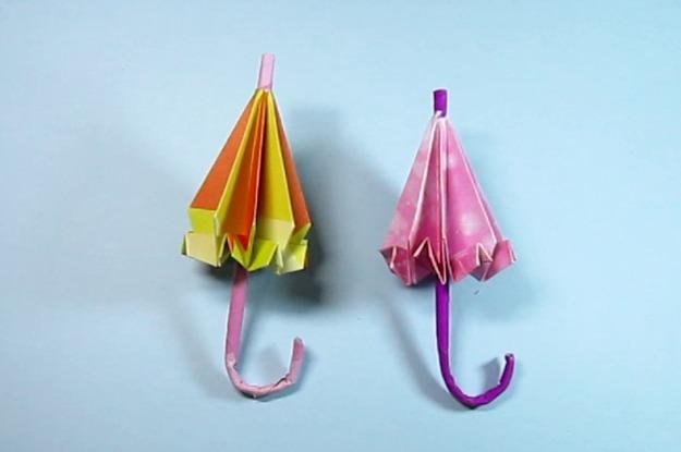 视频:手把手教你折纸雨伞,简单又漂亮的小雨伞折法教程