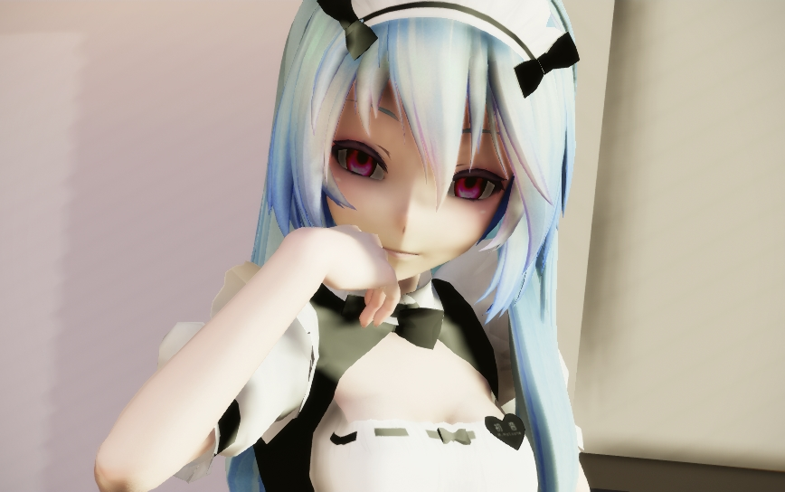 【mmd 白丝女仆miku即是正义 白丝prpr