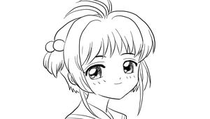 百变小樱魔术卡这可爱的小樱头像动漫简笔画