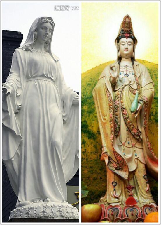 "圣母玛利亚"和"观音菩萨",你们觉得谁好看?