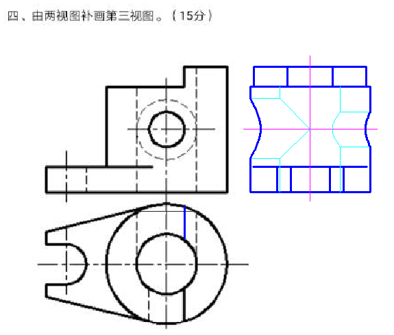 工程图学(补画三视图),求教技巧,不只是答案.