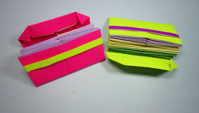 怎么折纸钱包,简单多层钱包的折法,diy手工制作