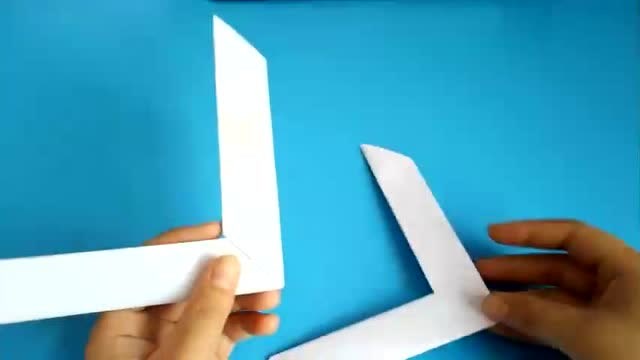 教你折纸超级回旋镖,飞出去还能飞回来的折纸飞镖,手工折纸视频!