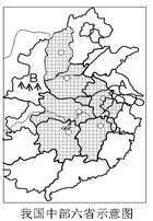 中国中部地区包括山西,安徽,江西,河南,湖北,湖南6个省份.