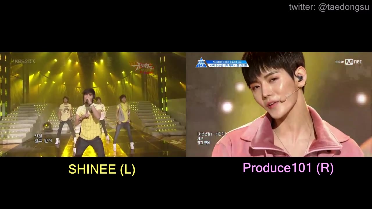 姐姐真漂亮 左耳shinee 右耳101