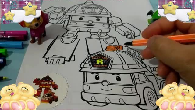 汪汪队立大功狗狗巡逻队变形警车珀利动画片颜色画画
