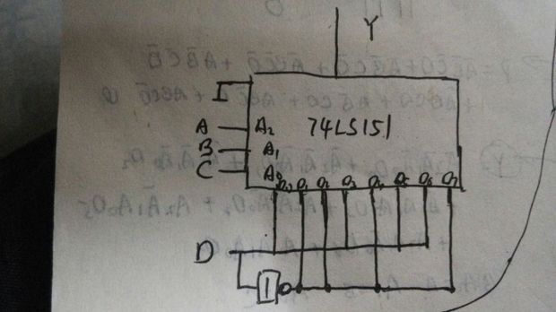 如何用74ls151设计6位奇偶校验电路
