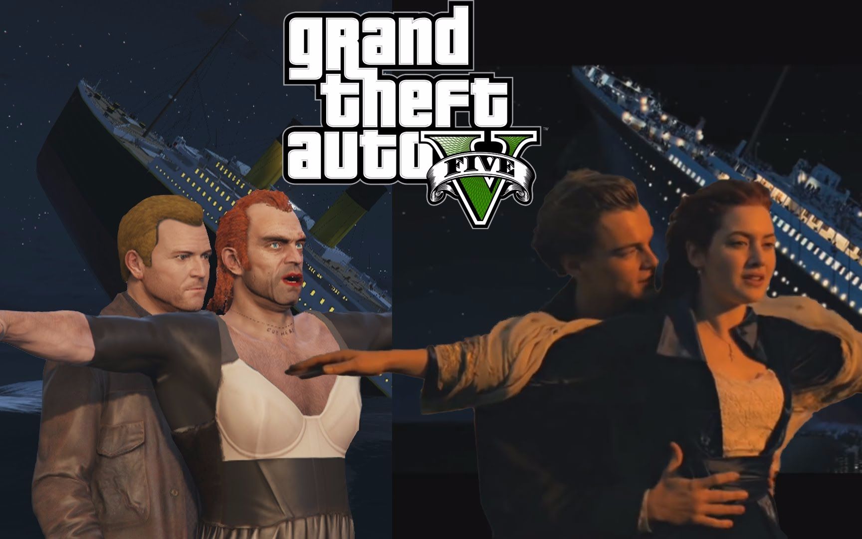 gta5 高仿【泰塔尼克号预告片】