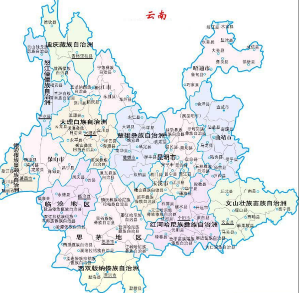 云贵川三省地图